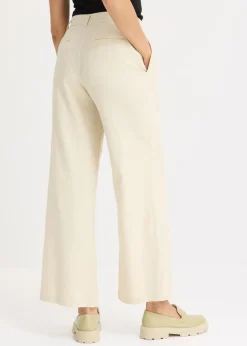 Online Pantalón palazzo de lino Mujer Pantalones