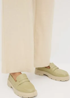 Online Pantalón palazzo de lino Mujer Pantalones
