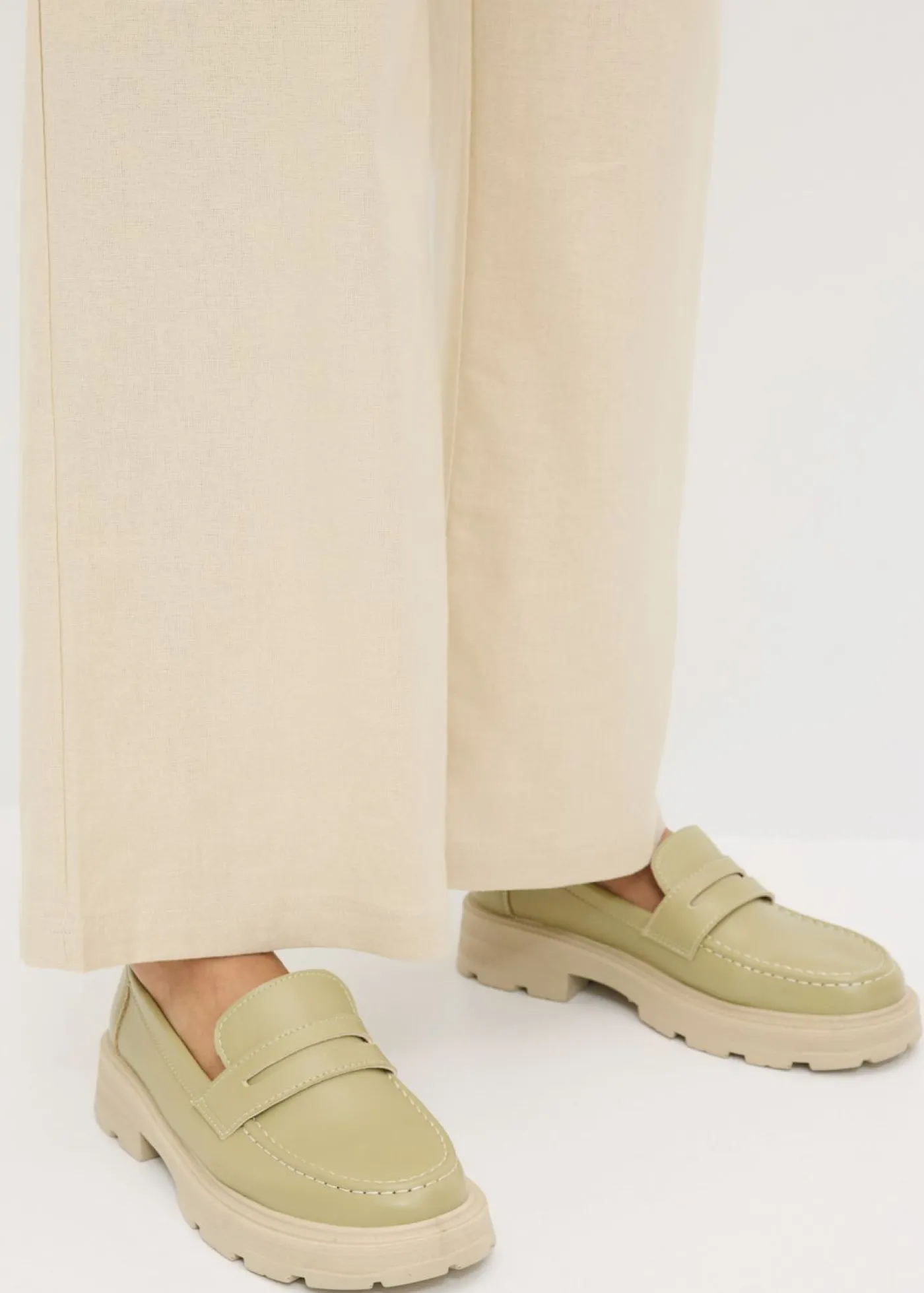 Online Pantalón palazzo de lino Mujer Pantalones