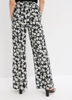 Clearance Pantalón palazzo de material estructurado Mujer Pantalones