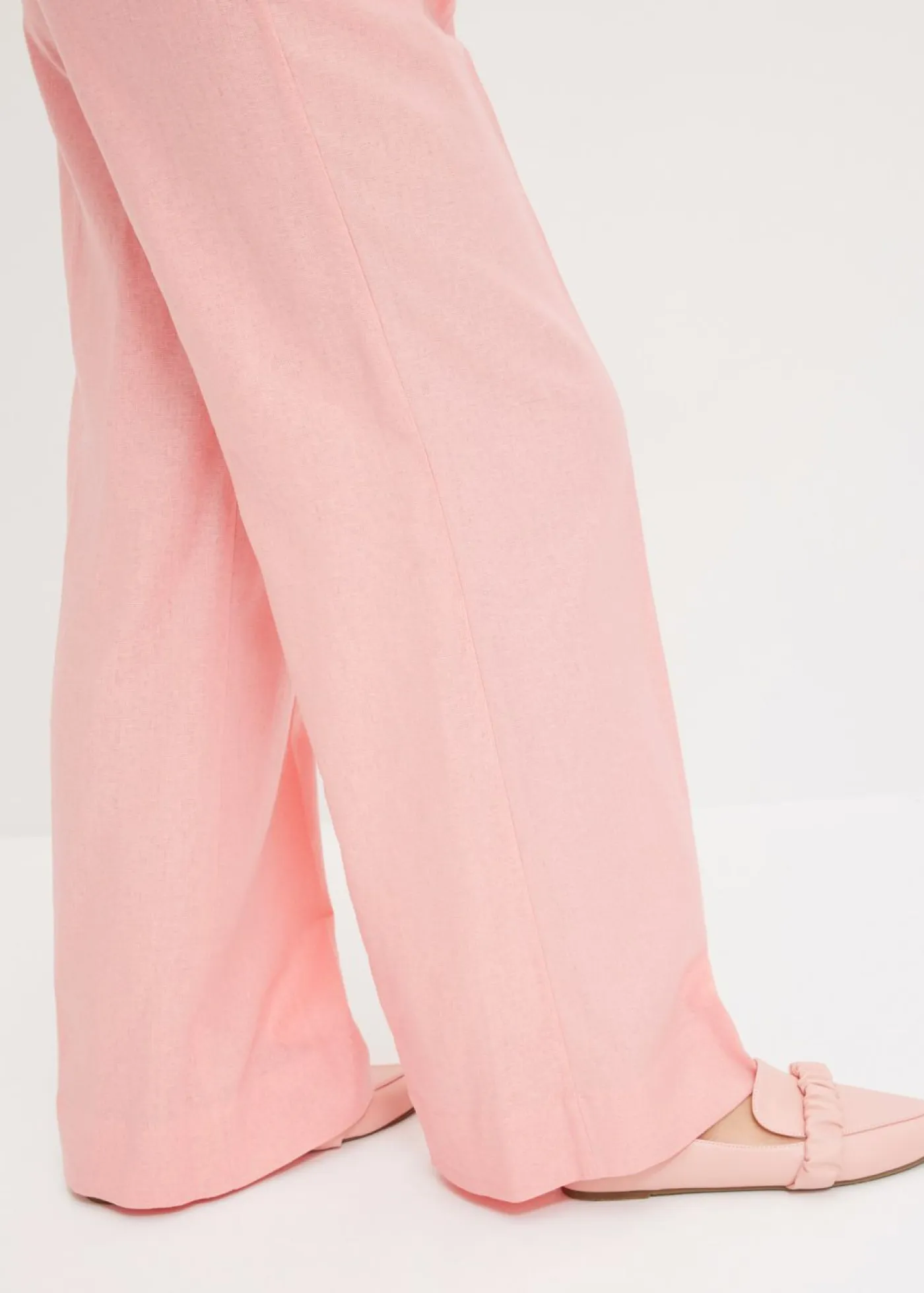 Best Pantalón palazzo de mezcla de lino ligero Mujer Pantalones|Novedades
