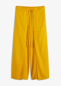 Best Pantalón palazzo de mezcla de lino Mujer Pantalones