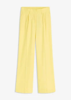 Outlet Pantalón palazzo de mezcla de lino Mujer Pantalones