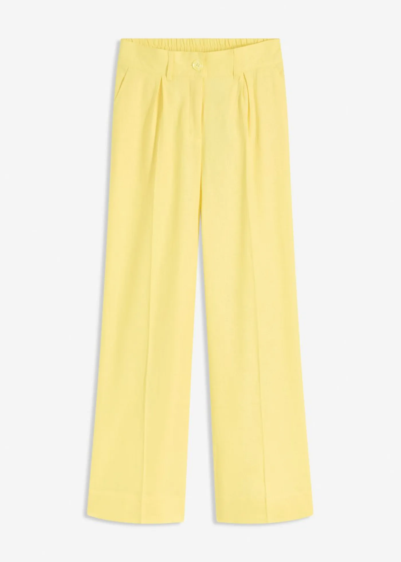 Outlet Pantalón palazzo de mezcla de lino Mujer Pantalones