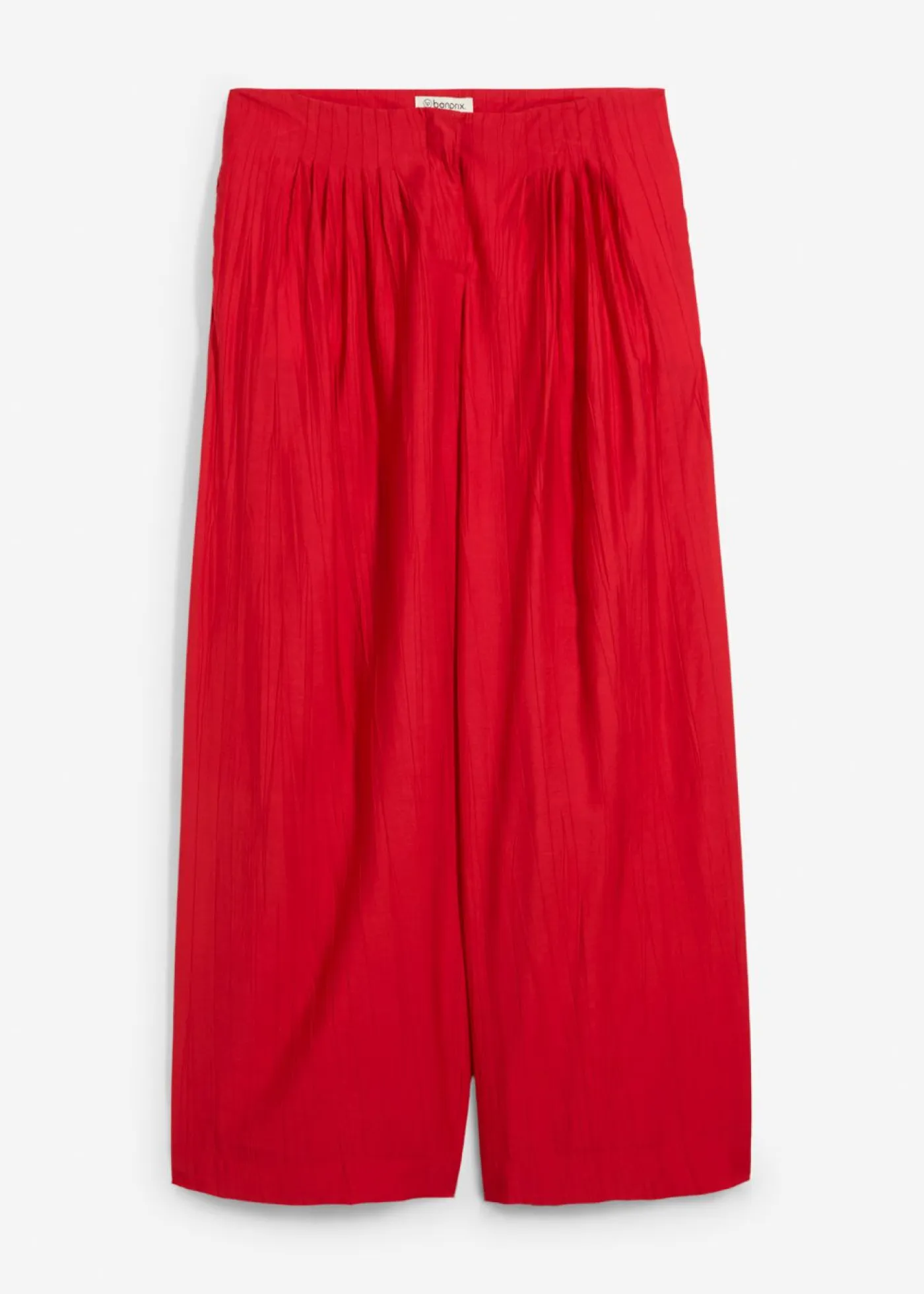 Sale Pantalón palazzo de mezcla de viscosa arrugada con estructura Mujer Conjuntos De Ropa|Esenciales