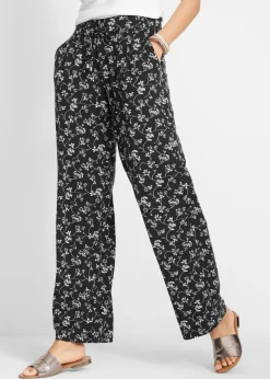 Sale Pantalón palazzo de mezcla de viscosa Mujer Pantalones