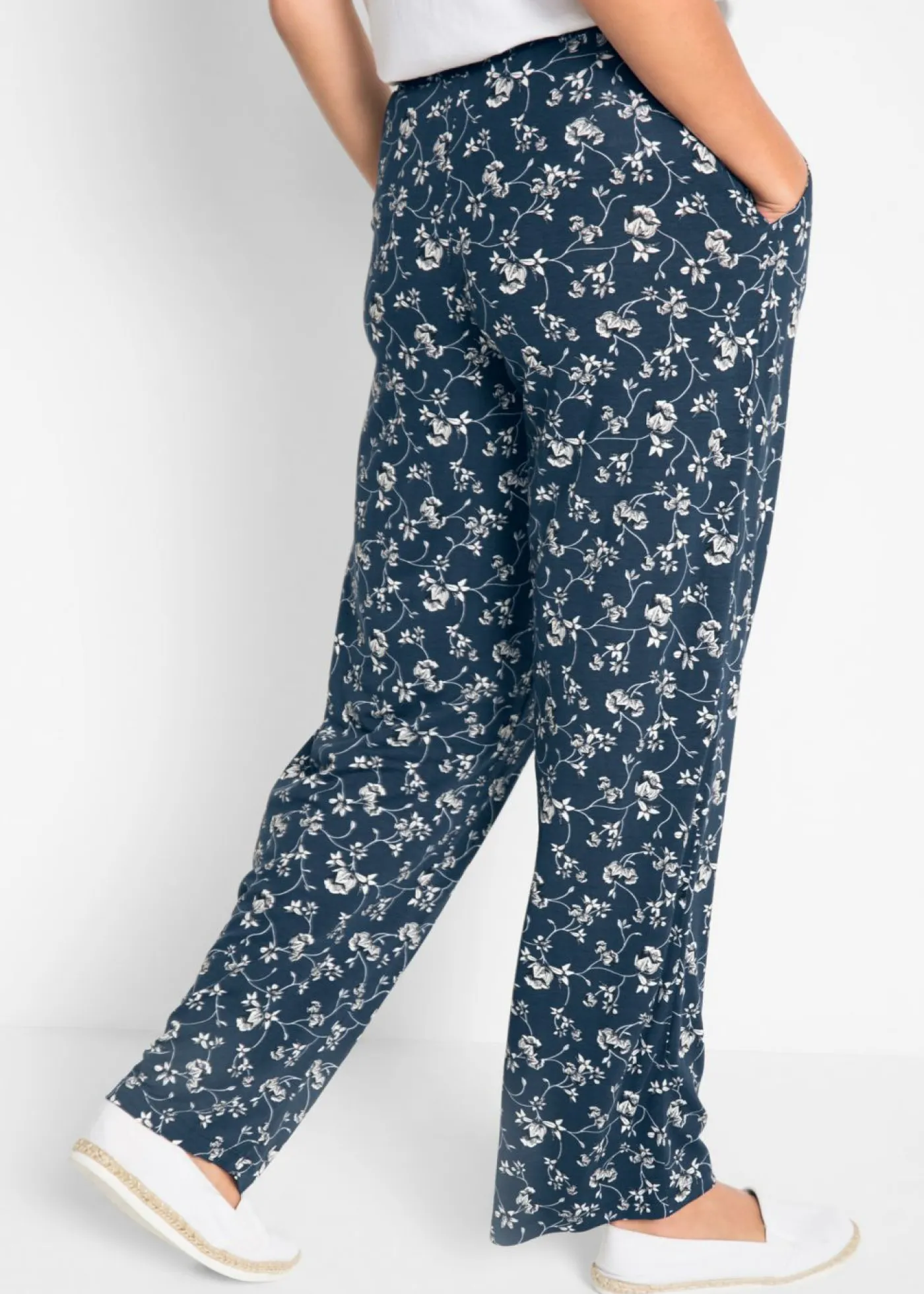 Sale Pantalón palazzo de mezcla de viscosa Mujer Pantalones