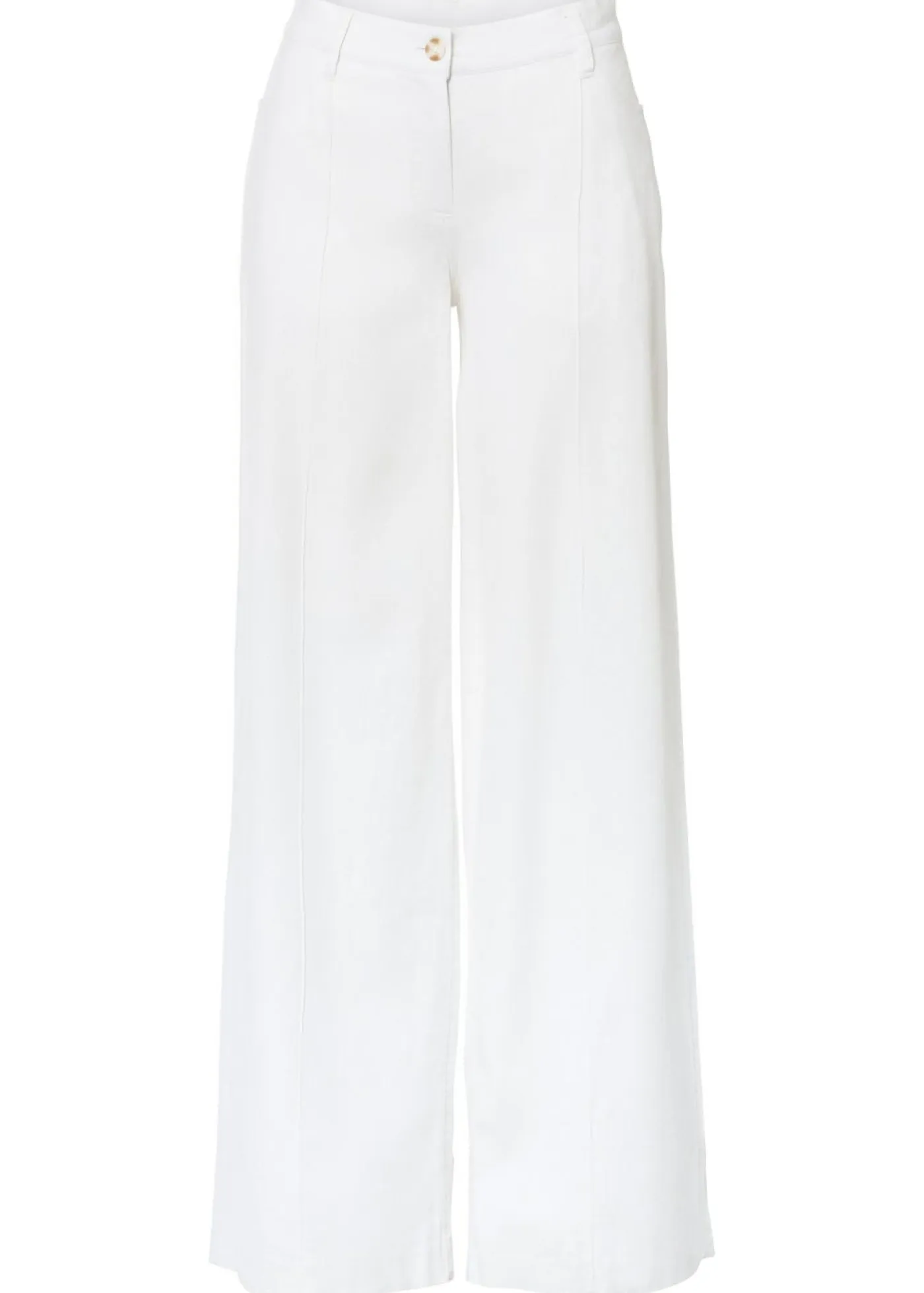Clearance Pantalón palazzo de mezcla de lino Mujer Tallas Pequeñas