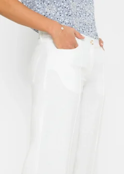 Clearance Pantalón palazzo de mezcla de lino Mujer Tallas Pequeñas