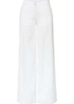 Discount Pantalón palazzo de mezcla de lino Mujer Pantalones