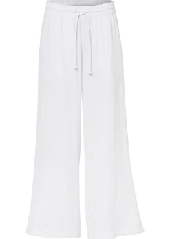Discount Pantalón palazzo de muselina Mujer Pantalones|Tallas Pequeñas
