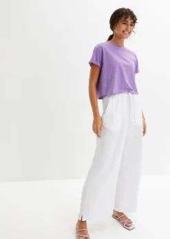Discount Pantalón palazzo de muselina Mujer Pantalones|Tallas Pequeñas