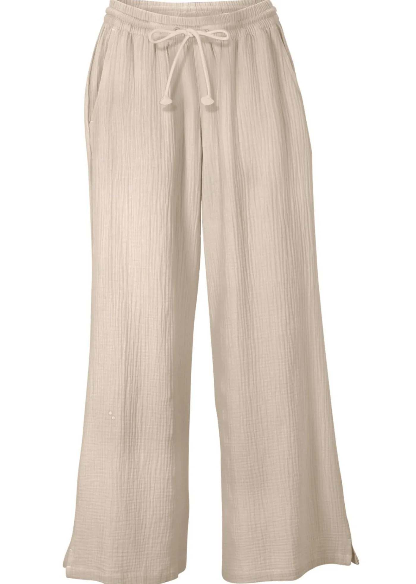 Sale Pantalón palazzo de muselina Mujer Pantalones|Tallas Pequeñas