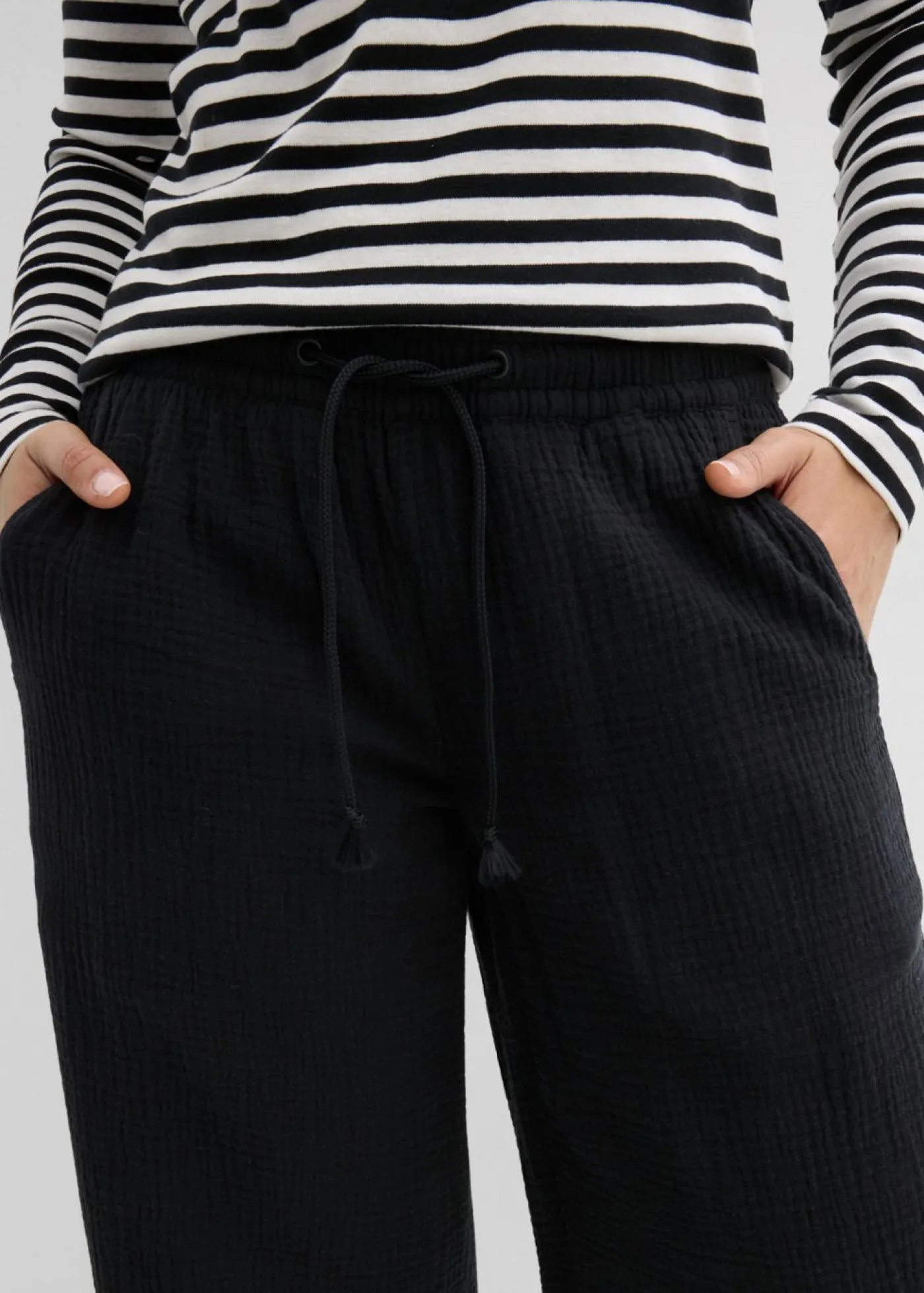 Discount Pantalón palazzo de muselina Mujer Pantalones|Tallas Pequeñas