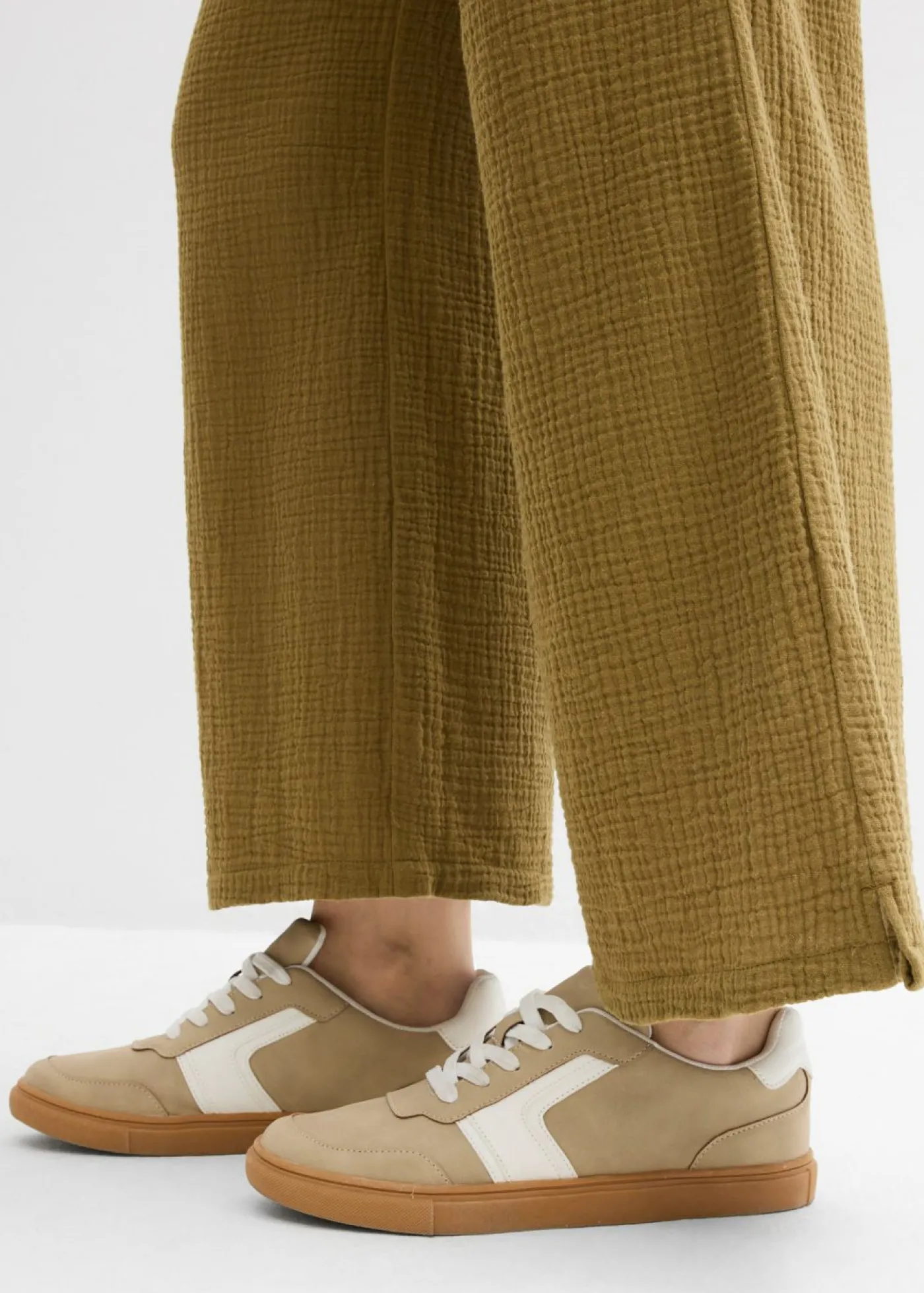 New Pantalón palazzo de muselina Mujer Pantalones|Tallas Pequeñas