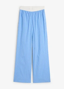 Online Pantalón palazzo de popelina Mujer Pantalones