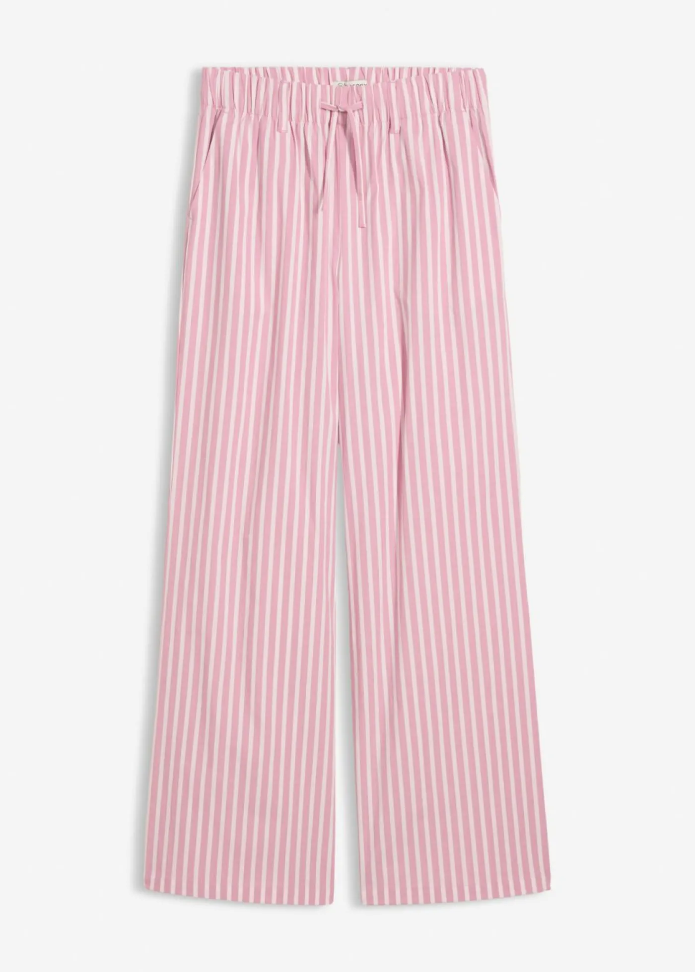 Pantalón palazzo de popelín de algodón Mujer Conjuntos De Ropa|Pantalones