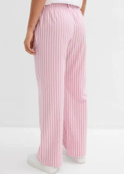Pantalón palazzo de popelín de algodón Mujer Conjuntos De Ropa|Pantalones