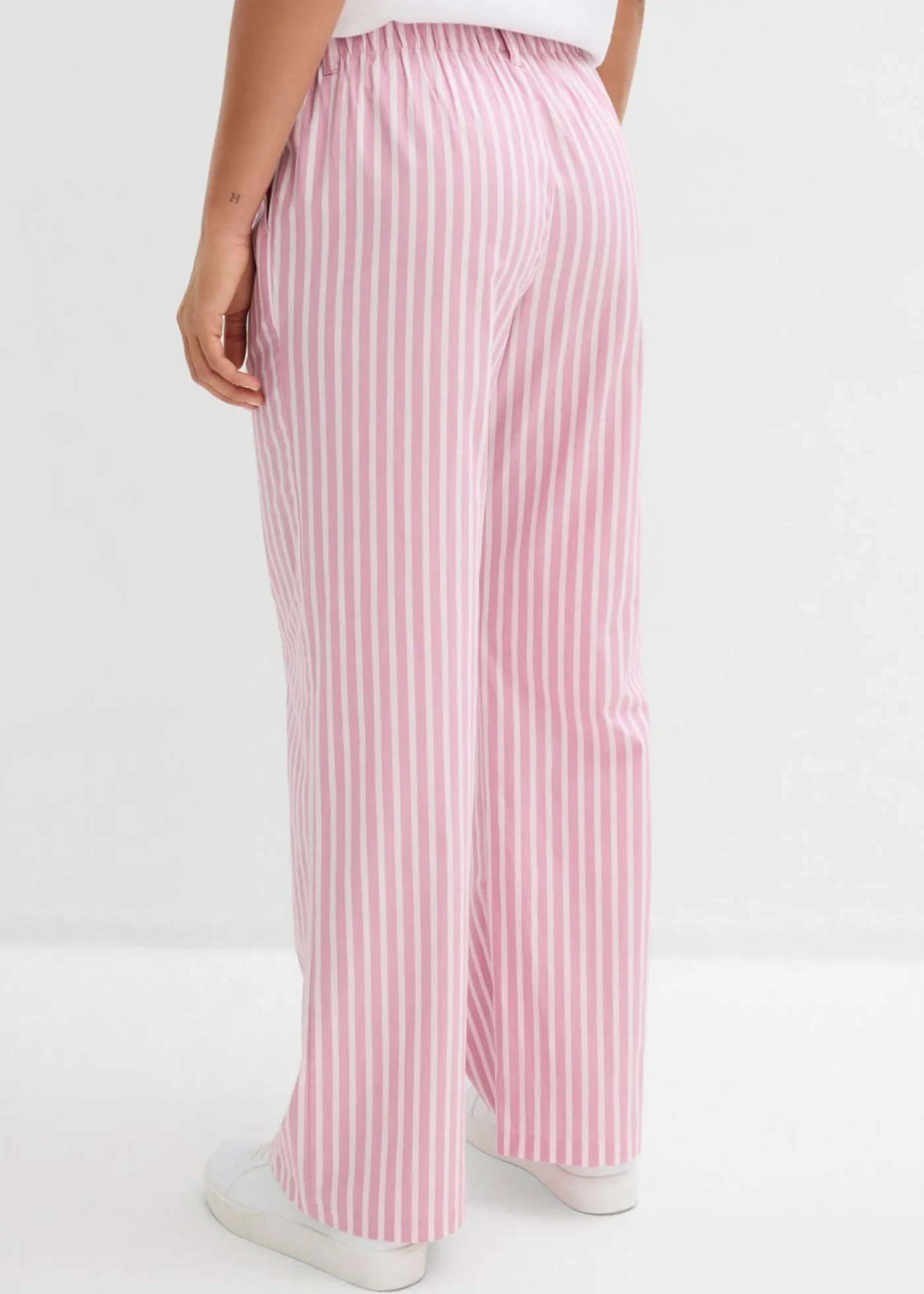 Pantalón palazzo de popelín de algodón Mujer Conjuntos De Ropa|Pantalones