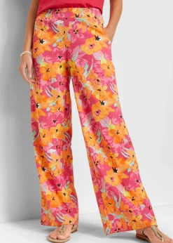 Best Pantalón Palazzo de punto de mezcla de viscosa Mujer Pantalones