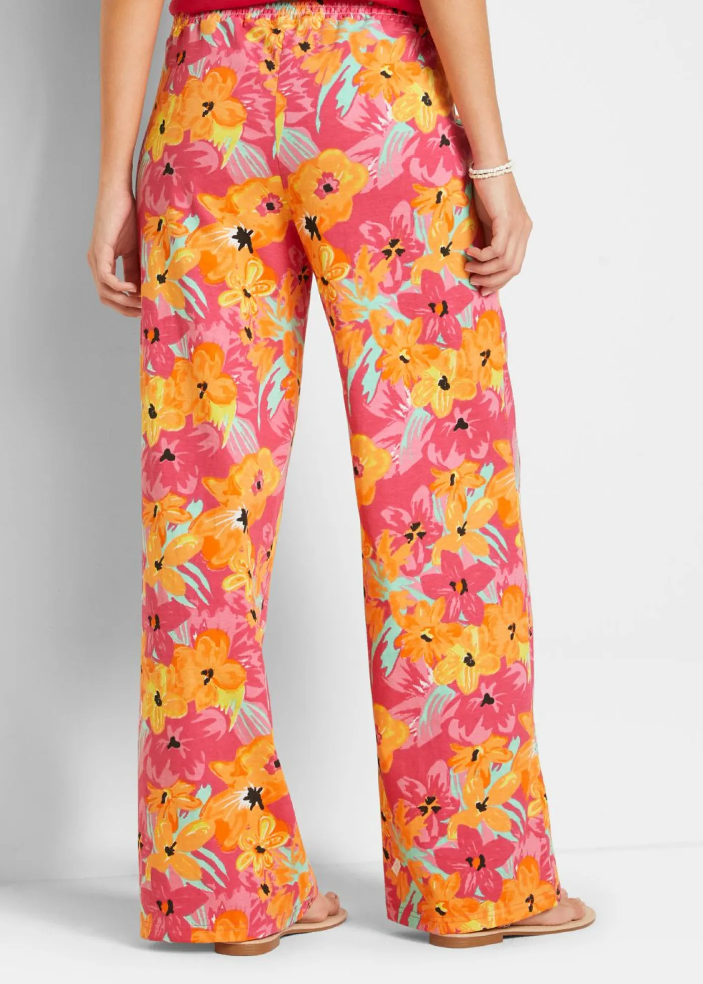 Best Pantalón Palazzo de punto de mezcla de viscosa Mujer Pantalones