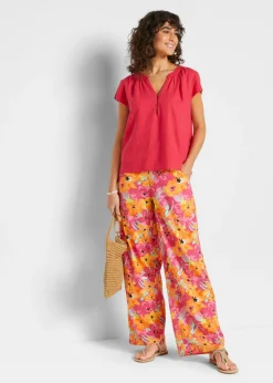 Best Pantalón Palazzo de punto de mezcla de viscosa Mujer Pantalones