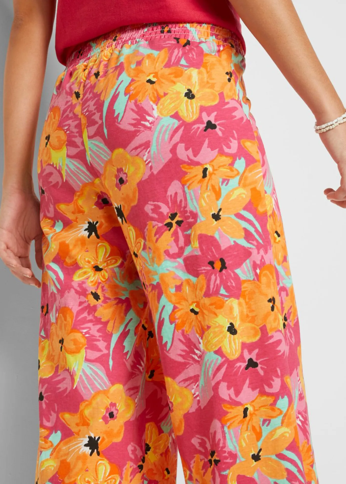 Best Pantalón Palazzo de punto de mezcla de viscosa Mujer Pantalones