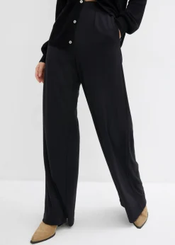 Hot Pantalón palazzo de Punto di Roma cómodo Mujer Esenciales|Pantalones