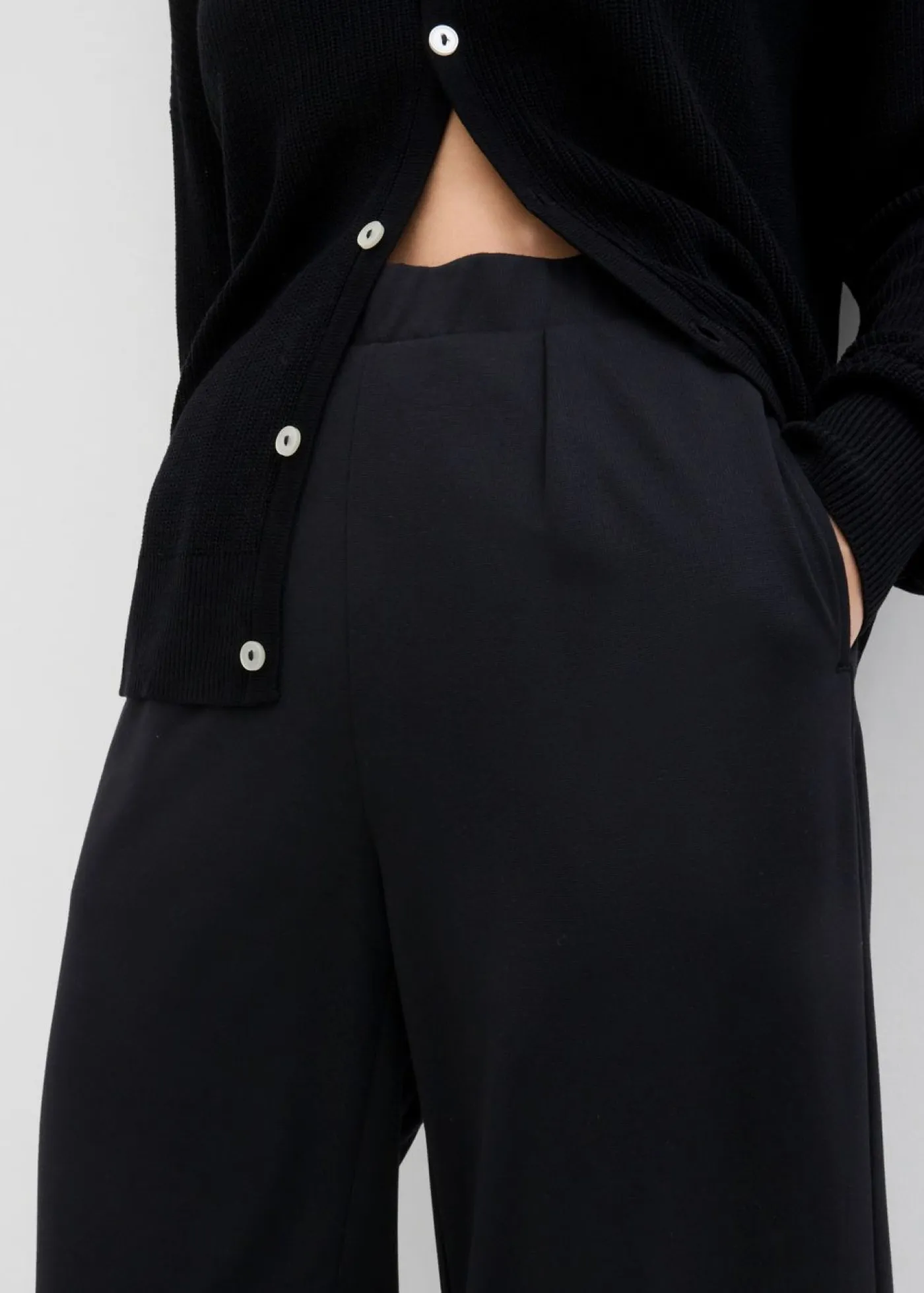 Hot Pantalón palazzo de Punto di Roma cómodo Mujer Esenciales|Pantalones