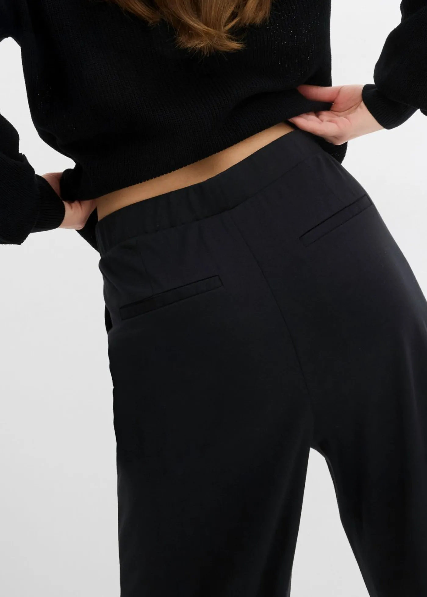 Hot Pantalón palazzo de Punto di Roma cómodo Mujer Esenciales|Pantalones