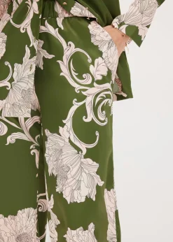 Clearance Pantalón palazzo de satén fluido Mujer Pantalones
