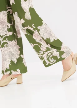 Clearance Pantalón palazzo de satén fluido Mujer Pantalones