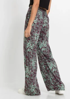 Clearance Pantalón Palazzo de viscosa fluida Mujer Pantalones