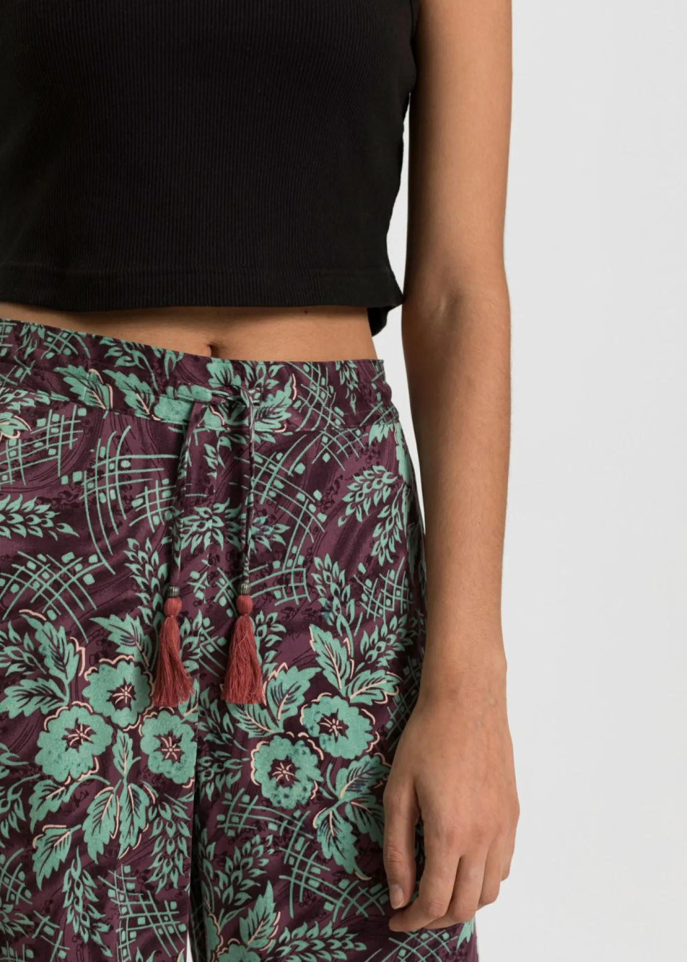 Clearance Pantalón Palazzo de viscosa fluida Mujer Pantalones