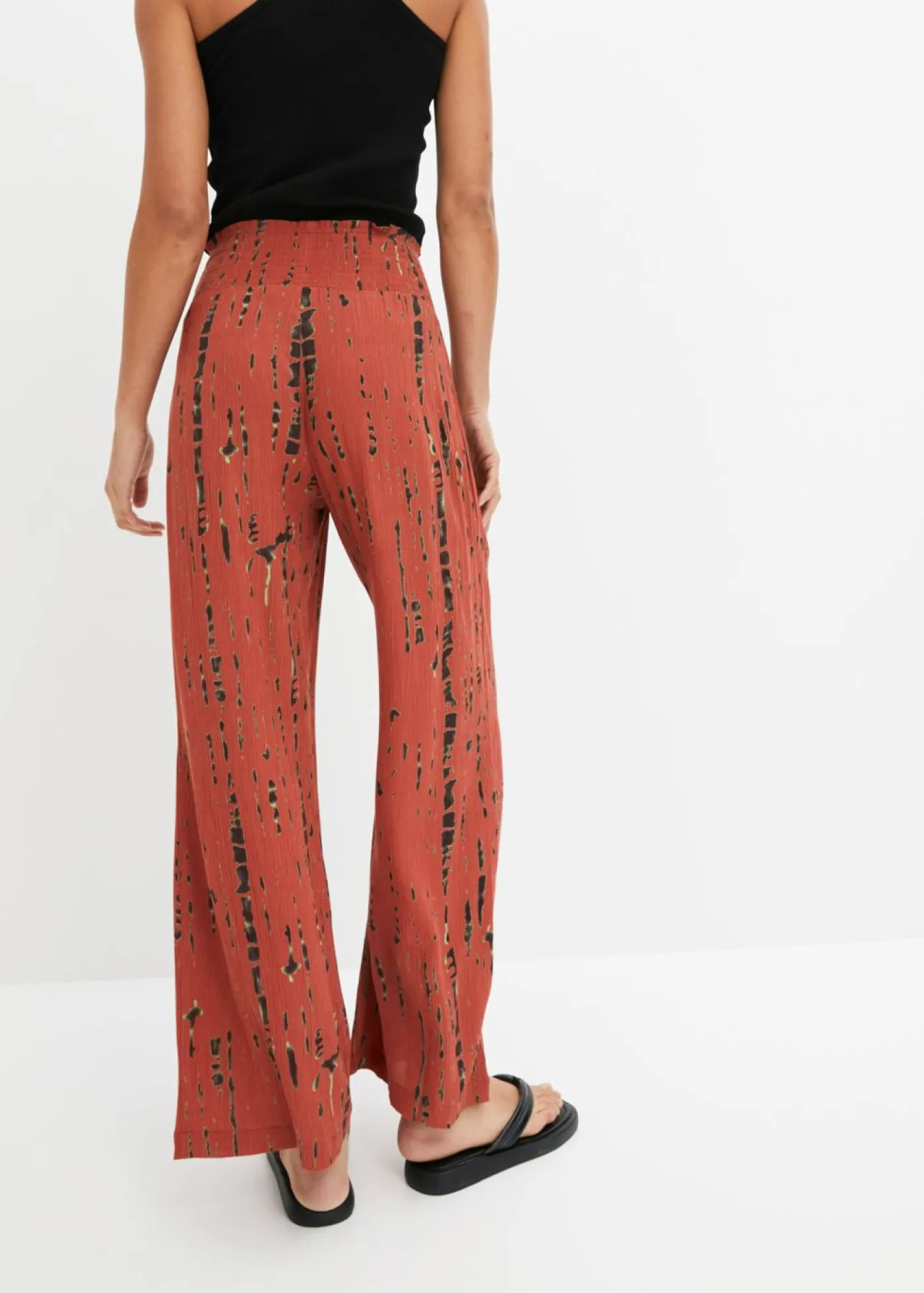 Clearance Pantalón Palazzo de viscosa fluida Mujer Pantalones