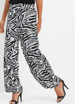 Sale Pantalón Palazzo de viscosa fluida Mujer Pantalones