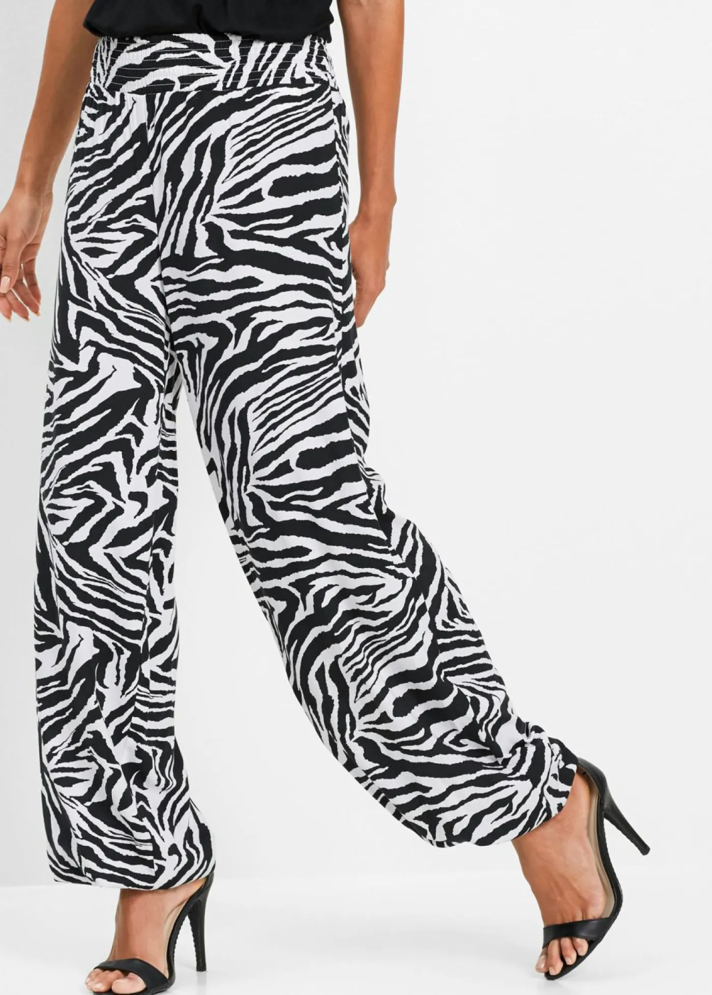 Sale Pantalón Palazzo de viscosa fluida Mujer Pantalones