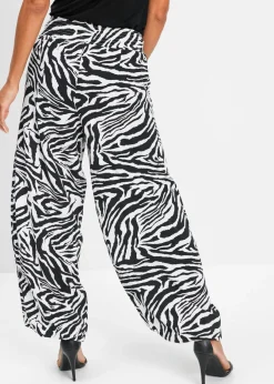 Sale Pantalón Palazzo de viscosa fluida Mujer Pantalones
