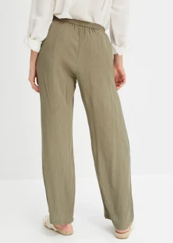 Discount Pantalón Palazzo de viscosa suave Mujer Pantalones