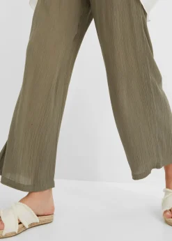 Discount Pantalón Palazzo de viscosa suave Mujer Pantalones