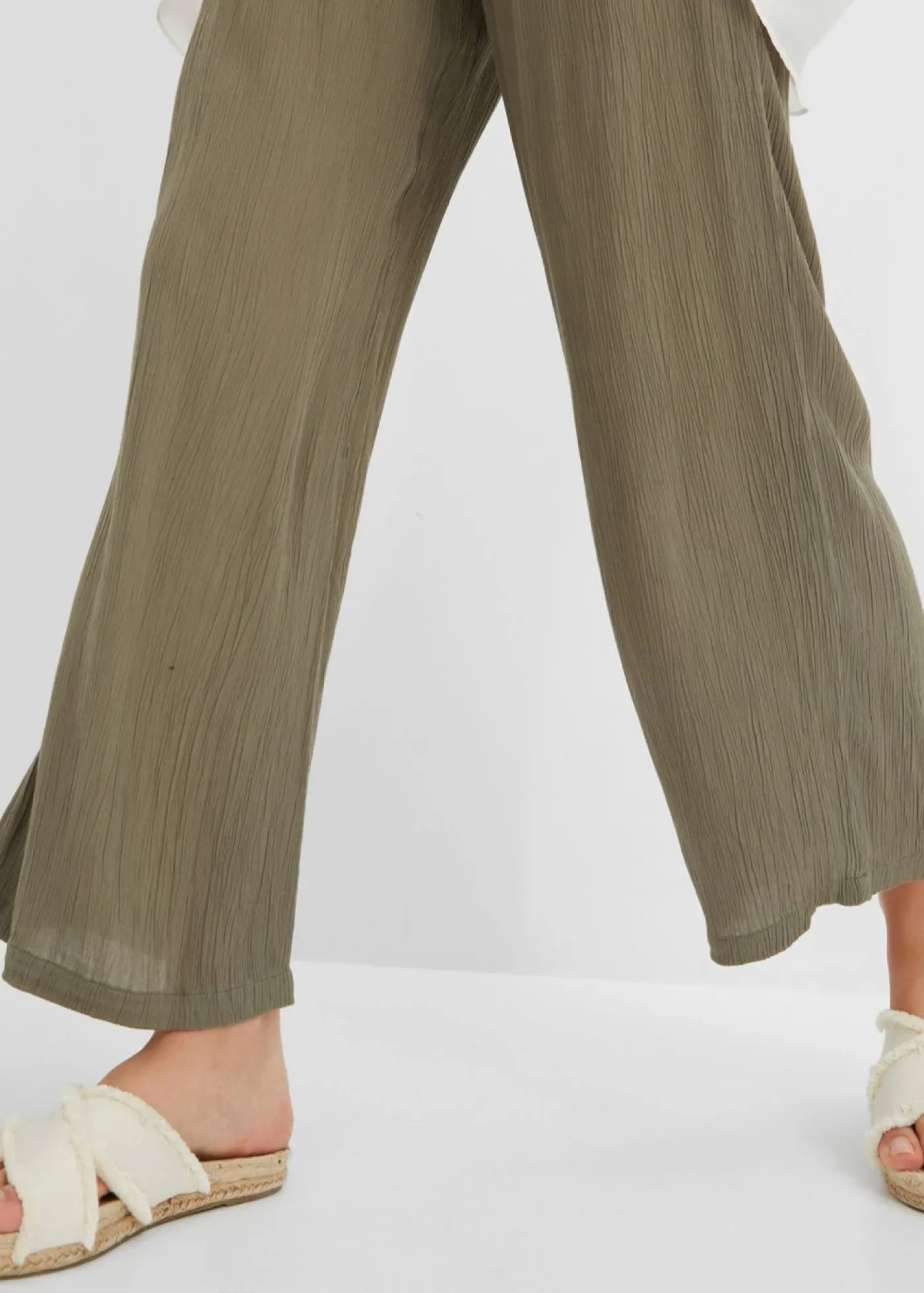 Discount Pantalón Palazzo de viscosa suave Mujer Pantalones