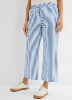Discount Pantalón palazzo estilo milrayas, largo 7/8 Mujer Pantalones