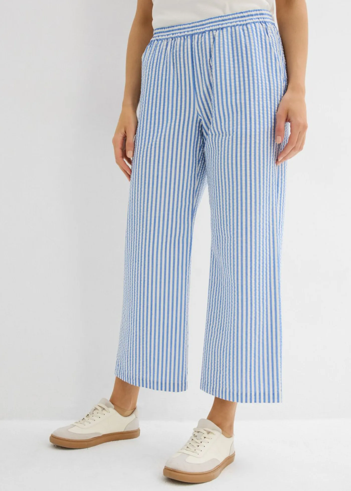 Discount Pantalón palazzo estilo milrayas, largo 7/8 Mujer Pantalones