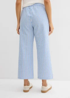 Discount Pantalón palazzo estilo milrayas, largo 7/8 Mujer Pantalones