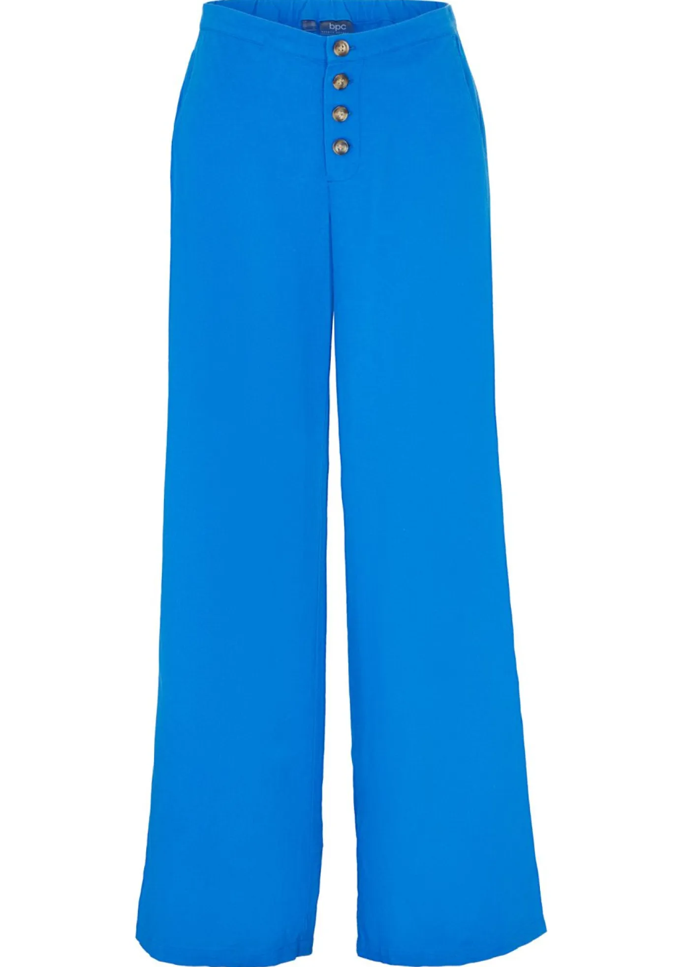 Sale Pantalón palazzo largo con lino Mujer Pantalones|Novedades