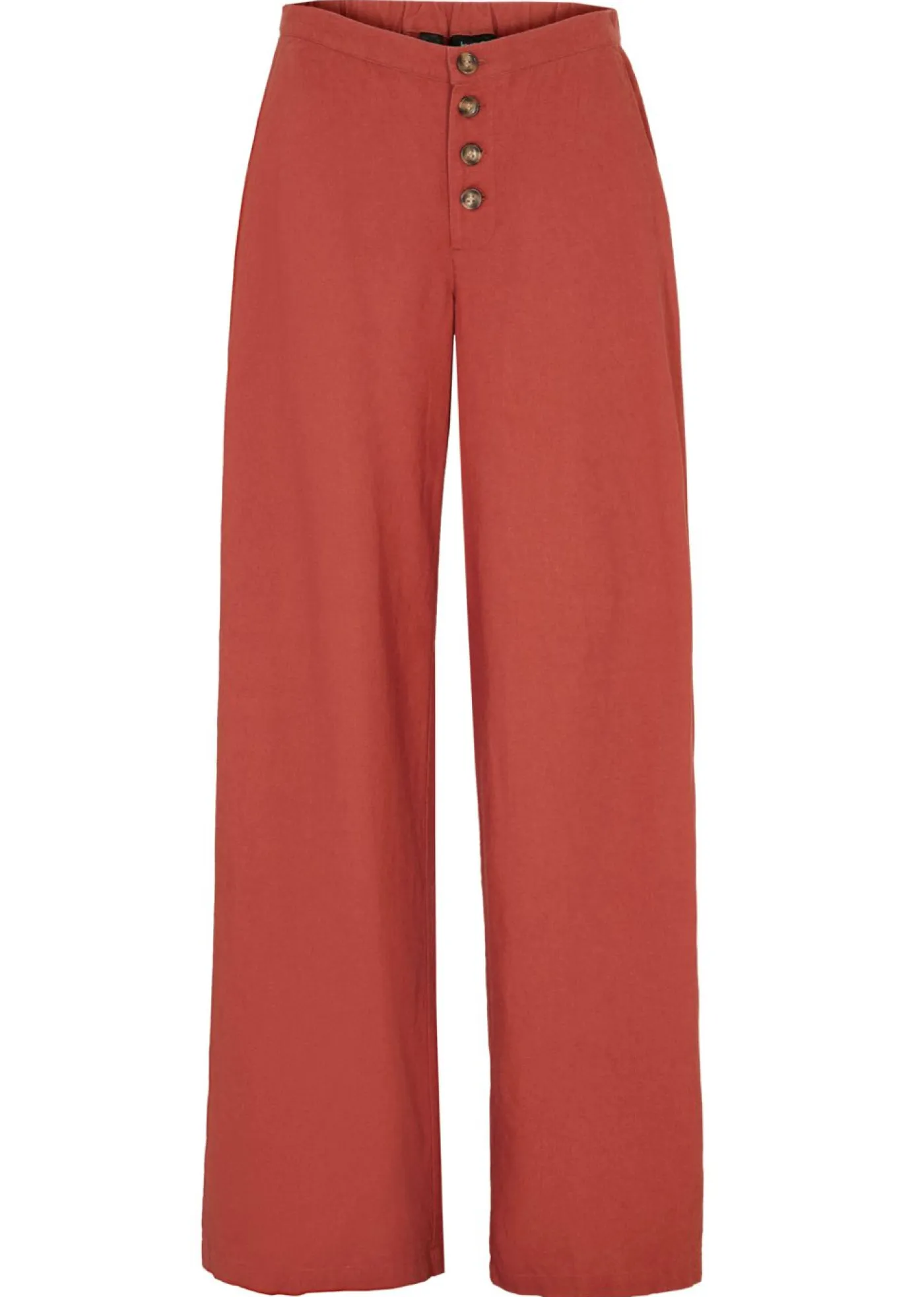 Outlet Pantalón palazzo largo con lino Mujer Pantalones|Novedades