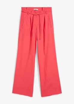 Clearance Pantalón paperbag de ligera mezcla de lino Mujer Pantalones