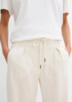 Clearance Pantalón paperbag de ligera mezcla de lino Mujer Pantalones
