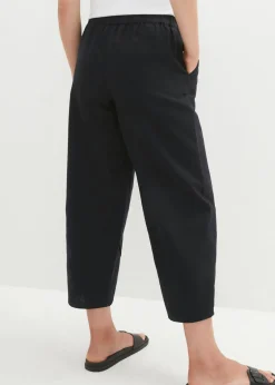 New Pantalón pirata de mezcla de lino ligero Mujer Esenciales|Pantalones