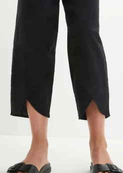 New Pantalón pirata de mezcla de lino ligero Mujer Esenciales|Pantalones